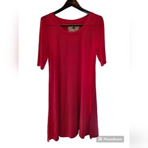 Flare T Shirt Hot Pink Dress